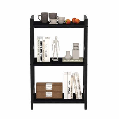3 Tier Bookshelf - Small Book Shelf Open Bookcase, Narrow Book Case Book Storage Organizer for CD/ Movie/ Book, Bookshelves for Bedroom Office Living Room