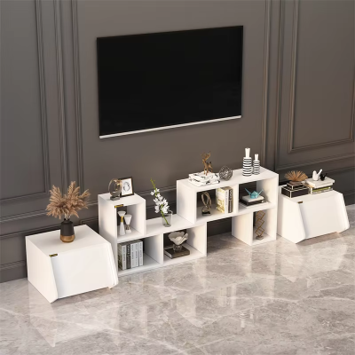 Living Room Cabinet Storage Cabinet Wooden Storage Organizer Rack